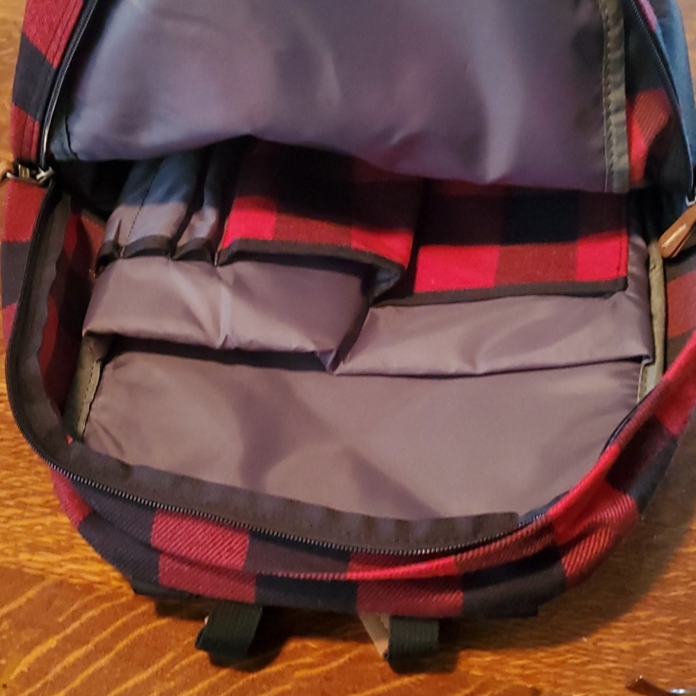 Eddie Bauer Buffalo Plaid Backpack - Picture 3 of 4